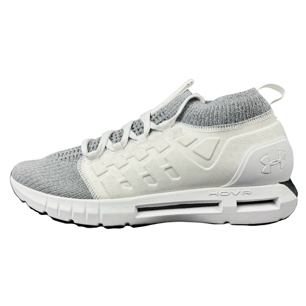 Under Armour Mens Size 17 HOVR Phantom 1 White Grey Knit Running 3028384-100 New